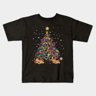 Birds Christmas Tree Kids T-Shirt